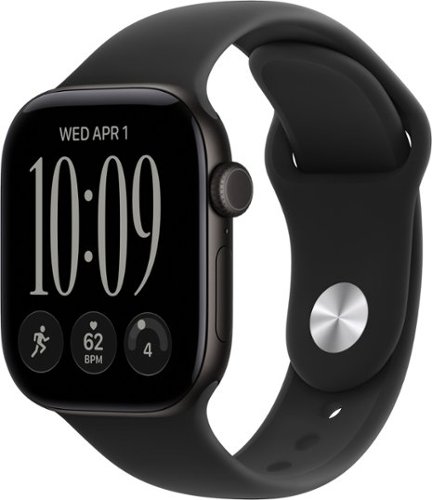 Apple Watch Series 12 (GPS + Cellular) 42mm Aluminum Case with Black Sport Band - S/M - Black - (2026)