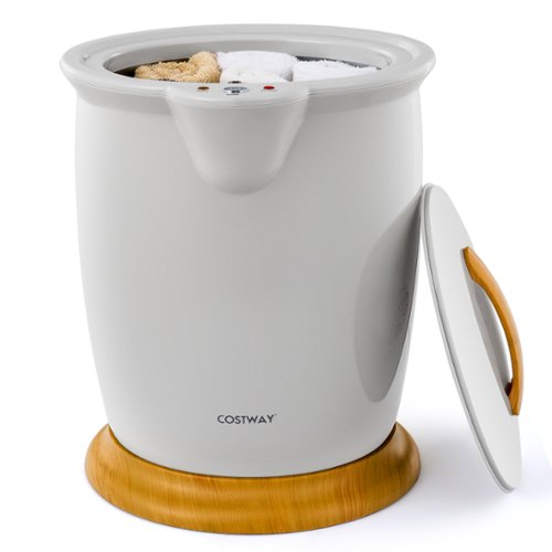 Costway - Bathroom Towel Warmer Bucket with Fragrance Holder & Auto Shut Off