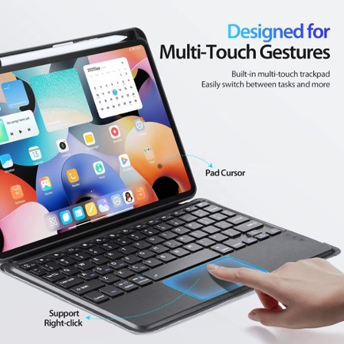 SaharaCase ProTouch Slim Keyboard Case with Track Pad for Samsung Galaxy Tab S10 FE - Black SHOP ONLINE