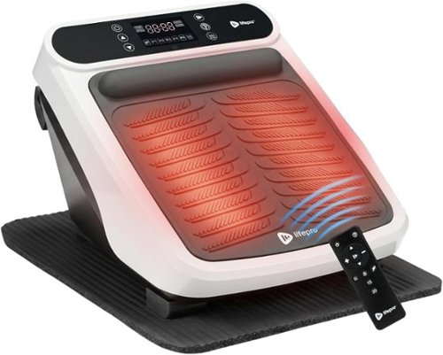 LifePro - Foot Massager for Neuropathy with Heat Option for Calf Therapy and Blood Circulation - White-Front_Standard 
