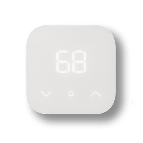  Amazon - Smart Thermostat Save money and energy - Works with Alexa and Ring - C-wire required - White