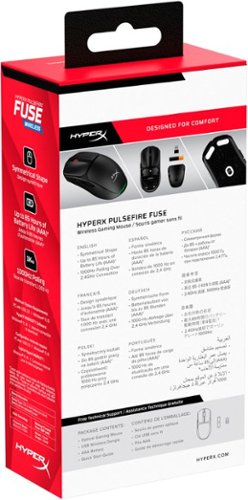 HyperX Pulsefire Fuse Lightweight Wireless Optical Gaming Mouse with RGB Lighting - Wireless - Black BUY IN CANADA