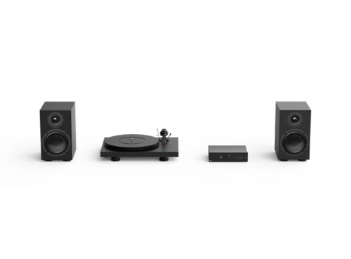 Pro-Ject - Colorful Audio System w/ Turntable, Amplifier & Speakers - Satin Black - Satin Black