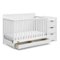 Graco - Hadley 5-in-1 Convertible Crib and Changer with Drawer - White-Front_Standard