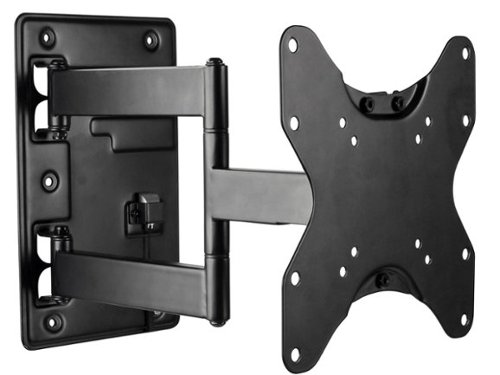 Mount-It! - Lockable Camper TV Wall Mount with Detachable Bracket for 23–42" Screens, Full Motion, 77 lb Capacity - Black-Front_Standard