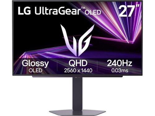 LG - 27GX704A-B 27" OLED QHD Gaming Monitor 240Hz, 0.03ms, G-Sync/FreeSync, HDR TrueBlack400 - Black-Front_Standard 