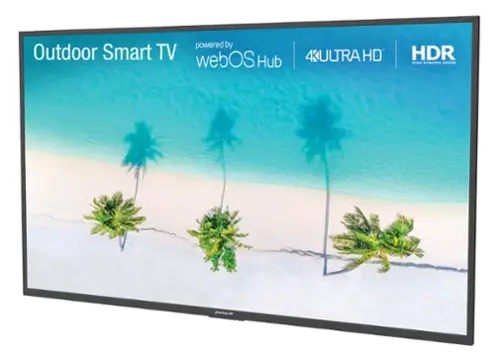 Outdoor Smart TV  
powered by webOS Hub  
4K ULTRA HD  
HDR High Dynamic Range  
peerless-AV