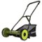 Sun Joe - 16" Reel Mower with Grass Catcher and Adjustable Cutting Height, MJ500M - Green-Front_Standard