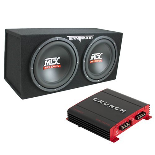 Crunch 2 Channel Car Audio Amplifier & MTX 12 In Dual Loaded