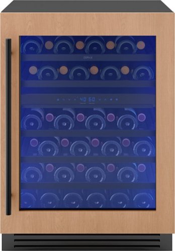 Zephyr - Presrv 24 in. 45-Bottle Convertible 5.6 cu ft. Dual Zone Panel-Ready Wine Cooler - Panel Ready + Glass