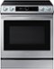 Samsung - 6.3 cu. ft. Front Control Slide-in Electric Range with Smart Dial, Air Fry & Wi-Fi - Stainless Steel-Front_Standard