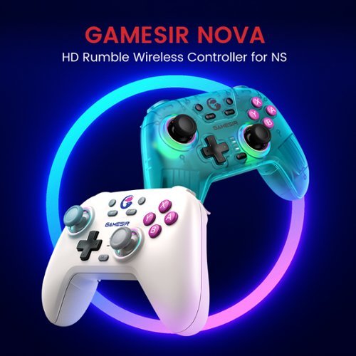 GameSir Nova Wireless HD Rumble Controller for Nintendo Switch, PC, Steam with Hall effect Sticks, Motion Control & RBG Lighting - White WHERE TO BUY