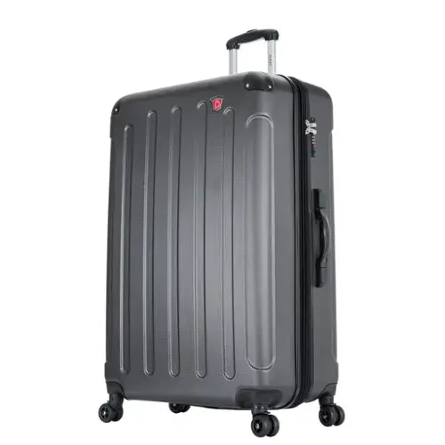 Front. DUKAP - Intely Hardside Spinner Luggage 32" with Integrated Digital Weight Scale - GREY.