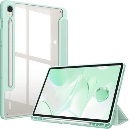 Kitcheniva - Slim Hybrid Protective Case For Samsung Galaxy Tab S10 FE/S9 FE/S9 10.9''–11'' Tablet - Green-Front_Standard 