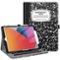 Kitcheniva - Protective Stand Case For iPad 9th 8th 7th Generation 10.2 Inch With Pocket Holder - Black and White-Front_Standard