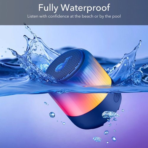 Soundcore by Anker Glow Mini IP67 Waterproof Dustproof Portable Bluetooth Speaker with 360-Degree Sound and Custom Light Show - Blue HOW TO BUY