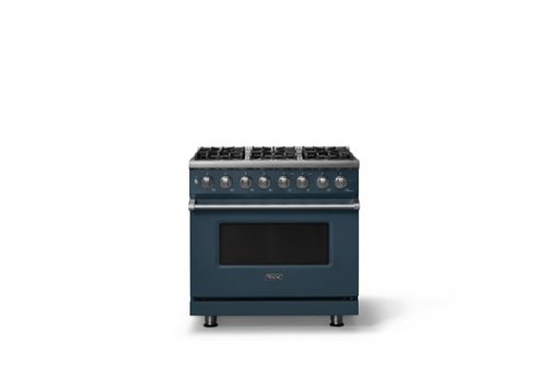 Viking - 36 in. Wide 6 Burner Pro5S 5.6 Cu. Ft. Freestanding Sealed Dual Fuel Convection LP Range - Squall - Squall
