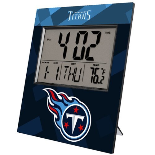 Keyscaper - Tennessee Titans Color Block Digital Desk Clock - Multicolor-Front_Standard 