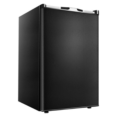 SIMZLIFE - 3.0 Cu.ft Compact Upright Freezer, Single Door with Reversible Stainless Steel Door, Fit for Home, Dorm, Apartment & Off - Black-Front_Standard 