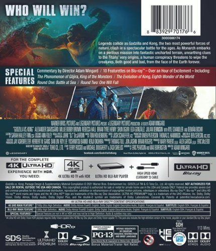 Godzilla Vs. Kong 4K Blu Ray [Standard] [4K Ultra HD Blu ray