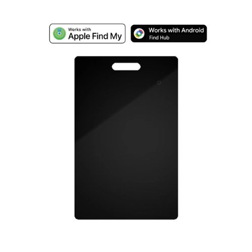 Cluzine - Mini Smart Anti-Lost Locator Ultra-Thin Finder Card GPS Tracker Compatible with Apple & Android - Black-Front_Standard 