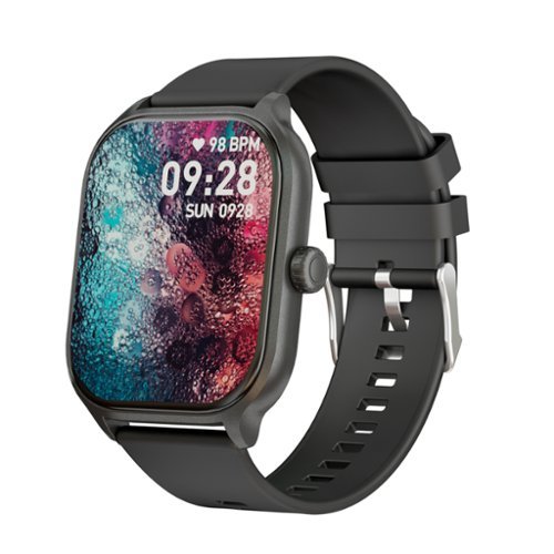 Supersonic - Advanced Sports Smart Sportwatch, 2" Touch Screen, Bluetooth, Heart Rate, Blood Pressure, Blood Oxygen, Water-Resistant - Black - (2024)-Front_Standard 