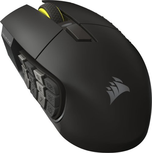  CORSAIR - Scimitar Elite Wireless SE Gaming Mouse with 16 Programmable Buttons - Wireless - Gun Metal Black