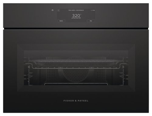 Fisher & Paykel - 24" 1.7 Cu Ft Built-in Convection Speed Oven, 6.8" Touchscreen, Handleless - Minimal (Soft - Black
