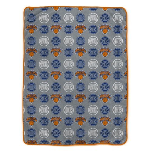 Pegasus - New York Knicks 66" x 95" Oversized Logo Roll Ultra Cozy Blanket - Multicolor-Front_Standard 
