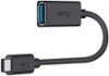 Belkin - USB-C to USB 3.0 Adapter with Charging and 10Gbps Data Transfer, Compatible with Apple and Chromebook Devices 5-Inch - Black-Front_Standard
