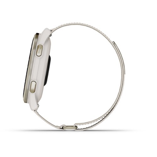 Garmin Approach S50 GPS Smartwatch 43mm Anodized Aluminum - Cream Gold Aluminum Bezel with Nylon Band BUY IN EUROPE
