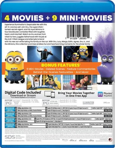 Illumination's Despicable Me 4 Movie Collection Blu ray + Digital