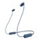 Sony - WI-C100 Wireless In-ear Headphones - Blue-Front_Standard