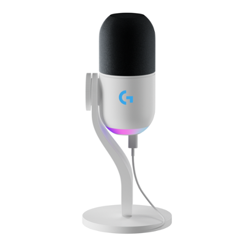 Logitech - Yeti GX Wired Supercardioid Dynamic Gaming Microphone with LIGHTSYNC RGB Lights - White