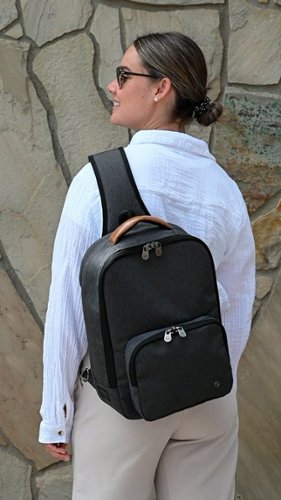 PKG Robson 12L Recycled Crossbody Bag for 14 Laptop - Dark Grey/Tan WHERE TO BUY