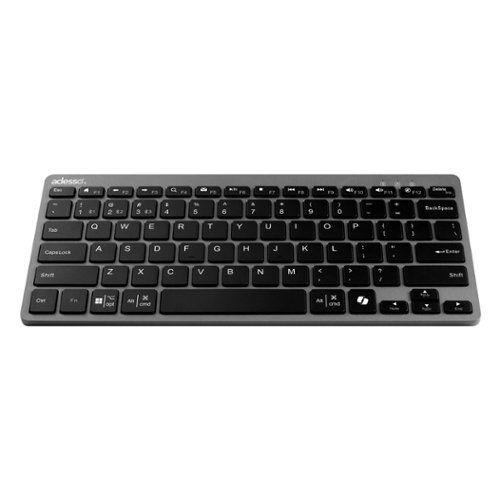 Adesso Multi OS Bluetooth Scissor Switch Keyboard with CoPilot AI Hotkey - Black and Grey GLOBAL SHIPPING