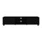 CorLiving - Hollywood Collection TV Stand with Open and Closed Cabinets for Most TVs up to 85" - Black-Front_Standard