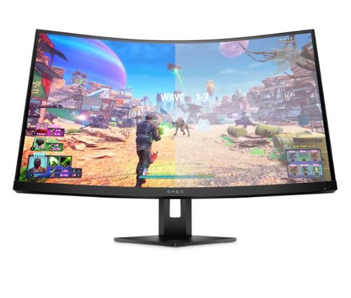 HP OMEN - 27" QHD Curved 240Hz FreeSync Gaming Monitor ( DisplayPort, HDMI, USB, Audio Jack) - Black-Front_Standard 