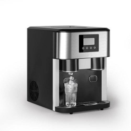 Circus Cirle - 3-in-1 Countertop Ice Maker & Ice Crusher Water Dispenser,40lbs of ice every 24 hours - Black-Front_Standard 