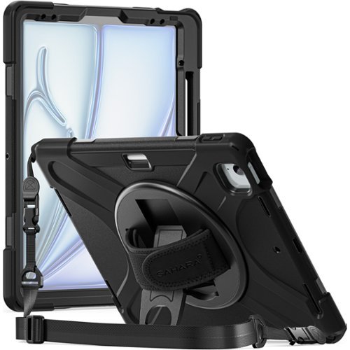 SaharaCase - Raider-X Series Heavy-Duty Case for Apple iPad Air 11'' M3/M2 and iPad Air 10.9'' (4th and 5th Gen) - Scorpion Black-Front_Standard