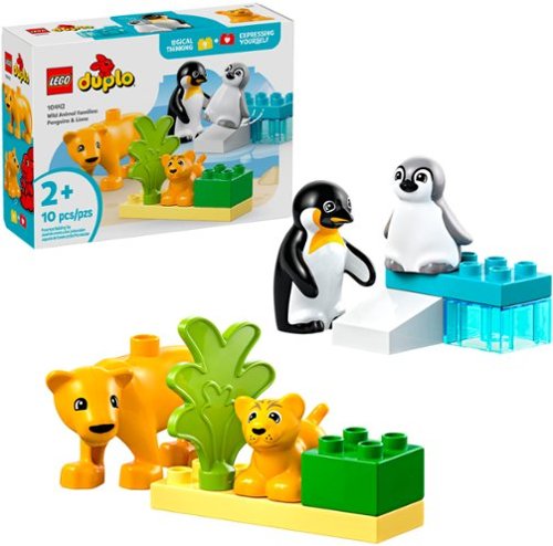 LEGO DUPLO Town Wild Animal Families Penguins & Lions Preschool Learning & Building Toy 10442