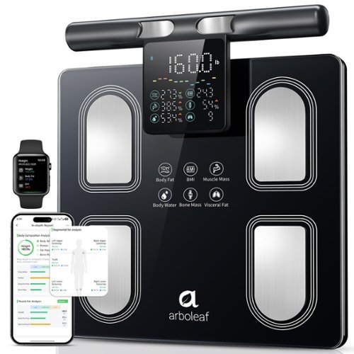 Arboleaf 8 Electrode Smart Body Fat Scale with Handle Display, 50+