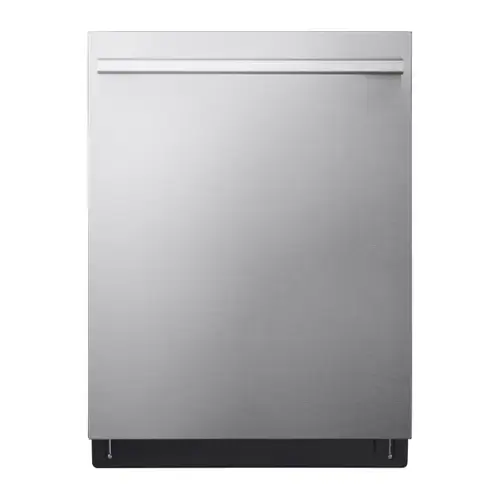 Front. LG - SIGNATURE FlushFit 24" Top Control Smart Built-In Stainless Steel Tub Dishwasher with 3rd Rack, Quad Wash Pro, and 39dBA - PrintProof Stainless Steel.
