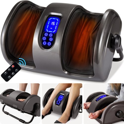 Best Choice Products - Foot Massager Machine, Therapeutic Reflexology Massager w/ High-Intensity Rollers - Gray-Front_Standard 