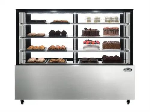 Front. Koolmore - 71 in. Refrigerated Bakery Display Case for Cakes, Stainless Steel Frame, 30 cu. ft. RBD30C. - Stainless-Steel.