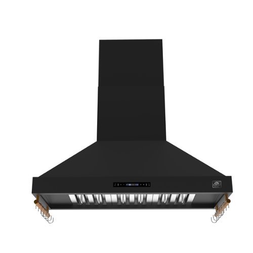 Forno Appliances - 48 inches - Externally Vented - Wall Range Hood - Black