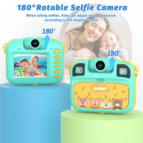 Contixo KC1 Kids' Splash-Proof Camera with Silicone Cover and Waterproof Case - Perfect for Capturing Adventures! - Green WORLDWIDE DELIVERY