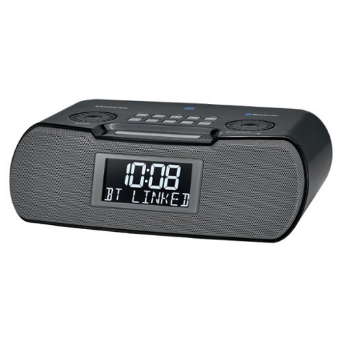 Sangean - Digital AM/FM-RDS Bluetooth Clock Radio with USB Charger - Black-Front_Standard 
