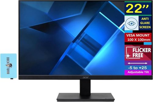 Acer - Vero 22" FHD VA Monitor, AMD FreeSync, Anti-Glare, VESA Mount, VGA, HDMI & DKZ Hub, Color (UM.WV7AA.H01) - Black-Front_Standard 