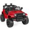 Best Choice Products - 12V Kids Ride On Truck Car w/ Parent Remote Control, Spring Suspension, LED Lights - Red-Front_Standard